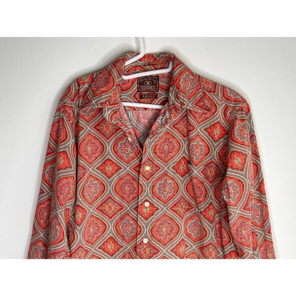 Vintage Y2K Lucky Brand Dungarees Printed Button Down Men's Size Small - Picture 2 of 9